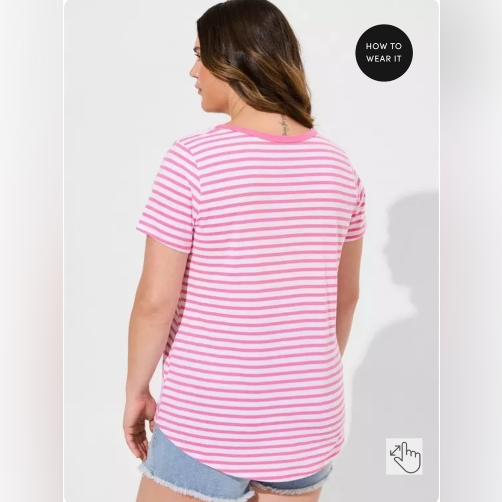 Torrid Girlfriend Signature Jersey V-Neck Tee - Picture 3 of 12